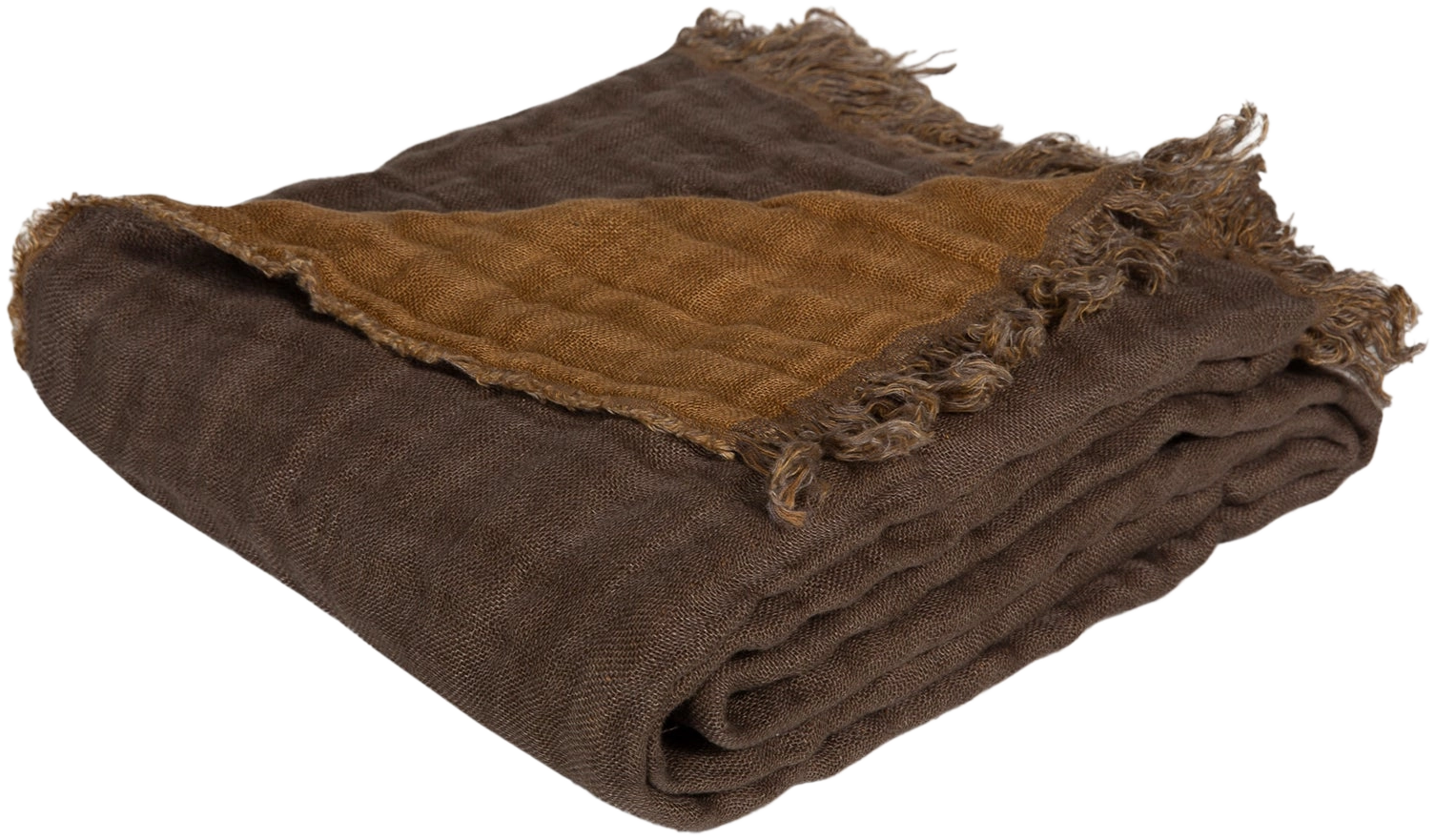 Manta Lino Baya Brownie / Tabac - 1,35x2,0 m.