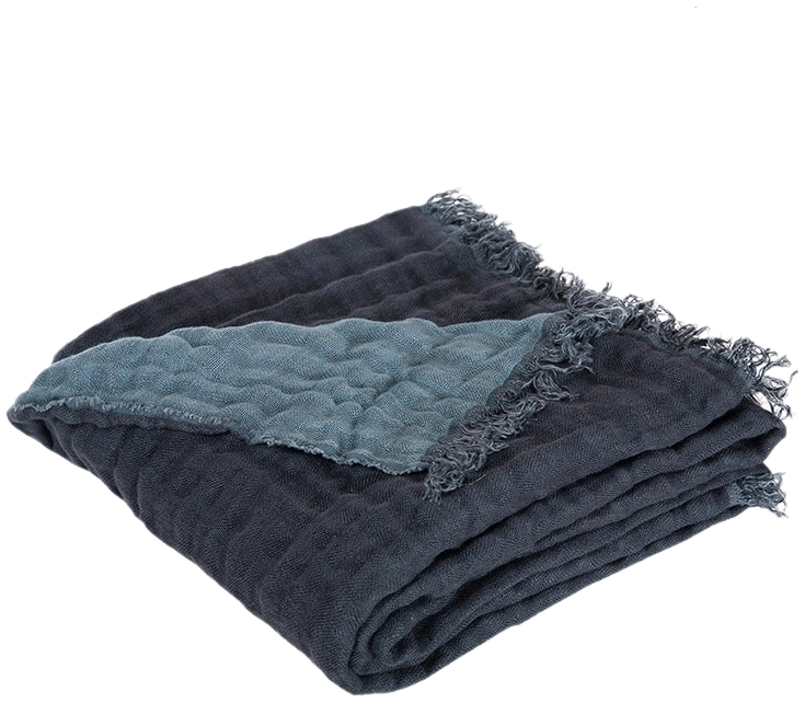 Manta Lino Baya Denim / Bleu Stone