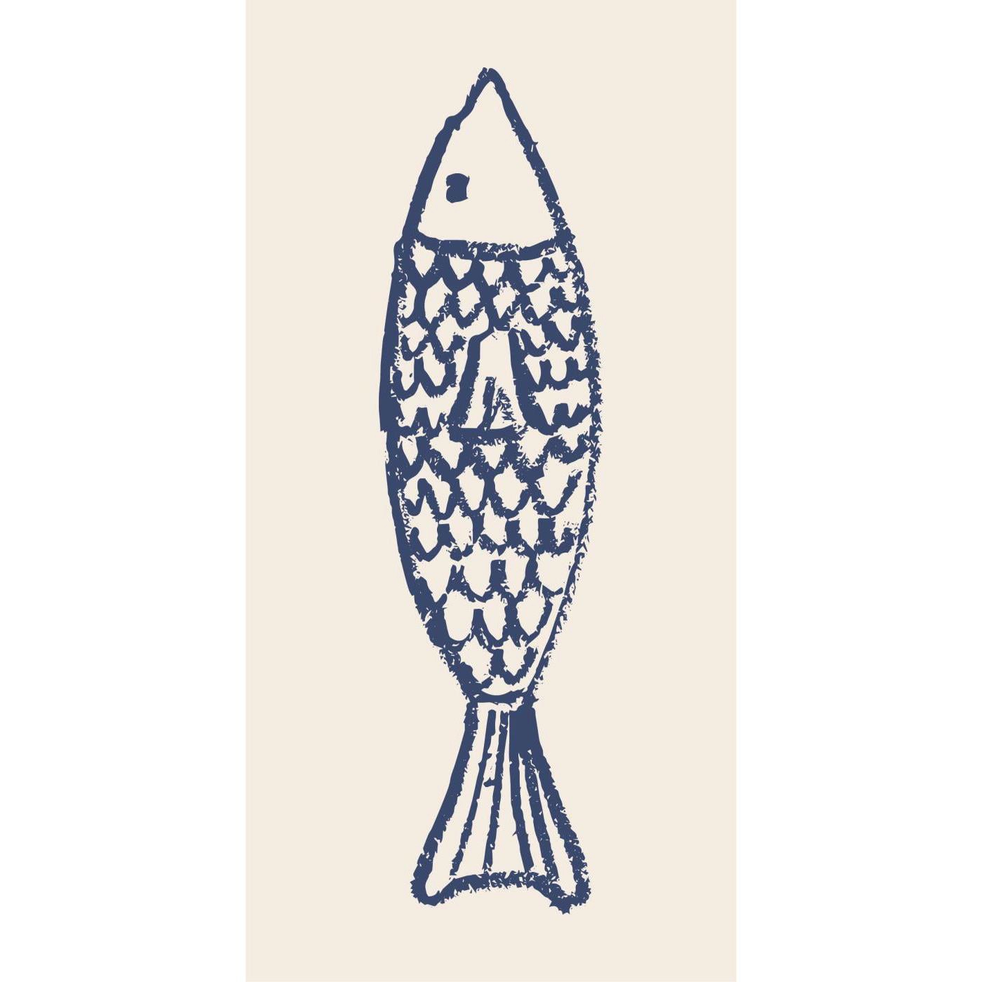 Servilletas Diseño Fish, 16 unidades de 10x20 cm