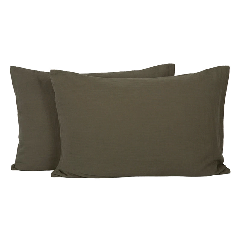 Funda Cojín Mykonos Kaki 50x70 cm - Set de 2 - 50x70 cm