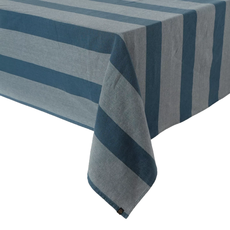 Mantel Santa Cruz Bleu de Prusse 160 × 300 cm