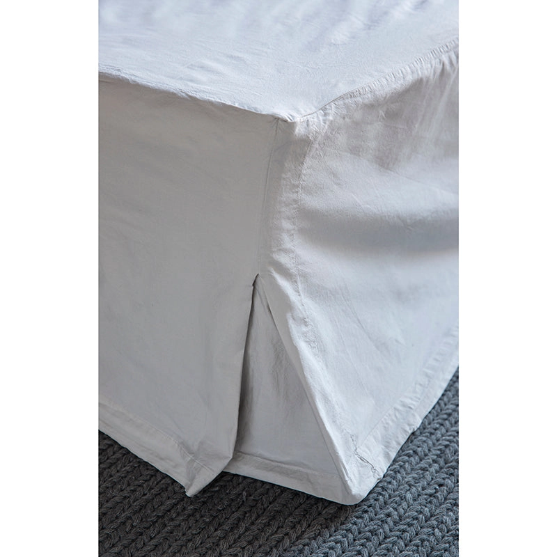 Faldón de cama de algodón percal