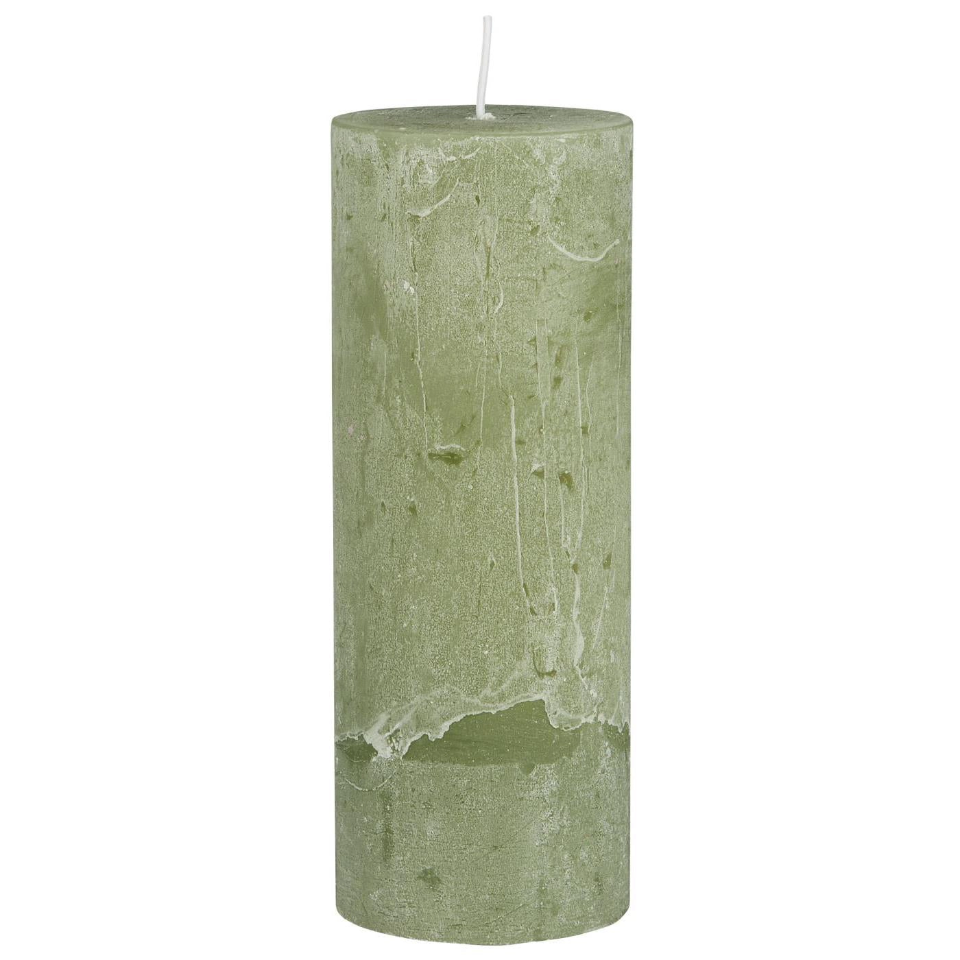Vela Rústica Green Tea Ø:6.8 cm H:18 cm
