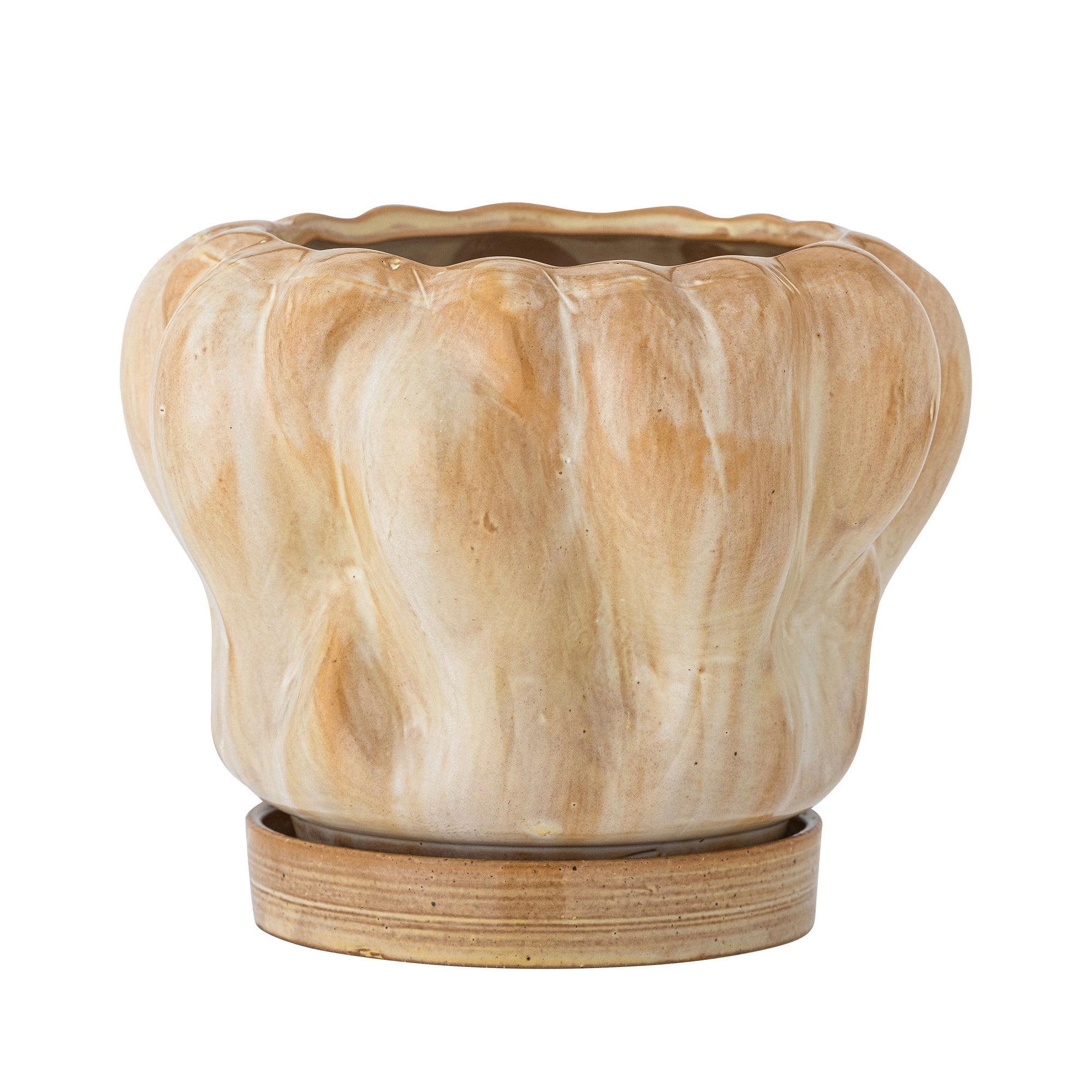 Florero Hollis Nature con Base, Ø20xH16,5 cm