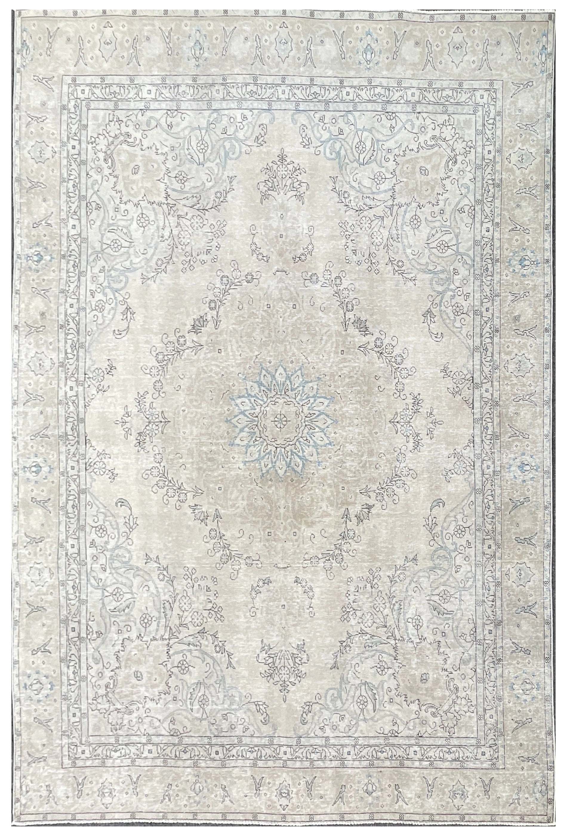 Alfombra Lana, Persa Vintage 3.70 x 2.80 mts. 0019 - 3.70 x 2.80