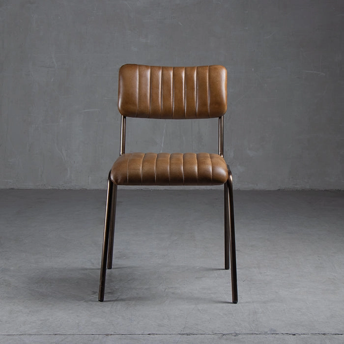 Silla de Cuero Light Brown