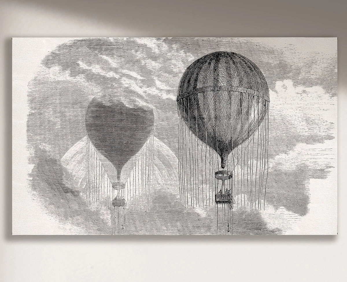 Cuadro Globos horizontal - 190x120 cm / Lona tensada con bastidor