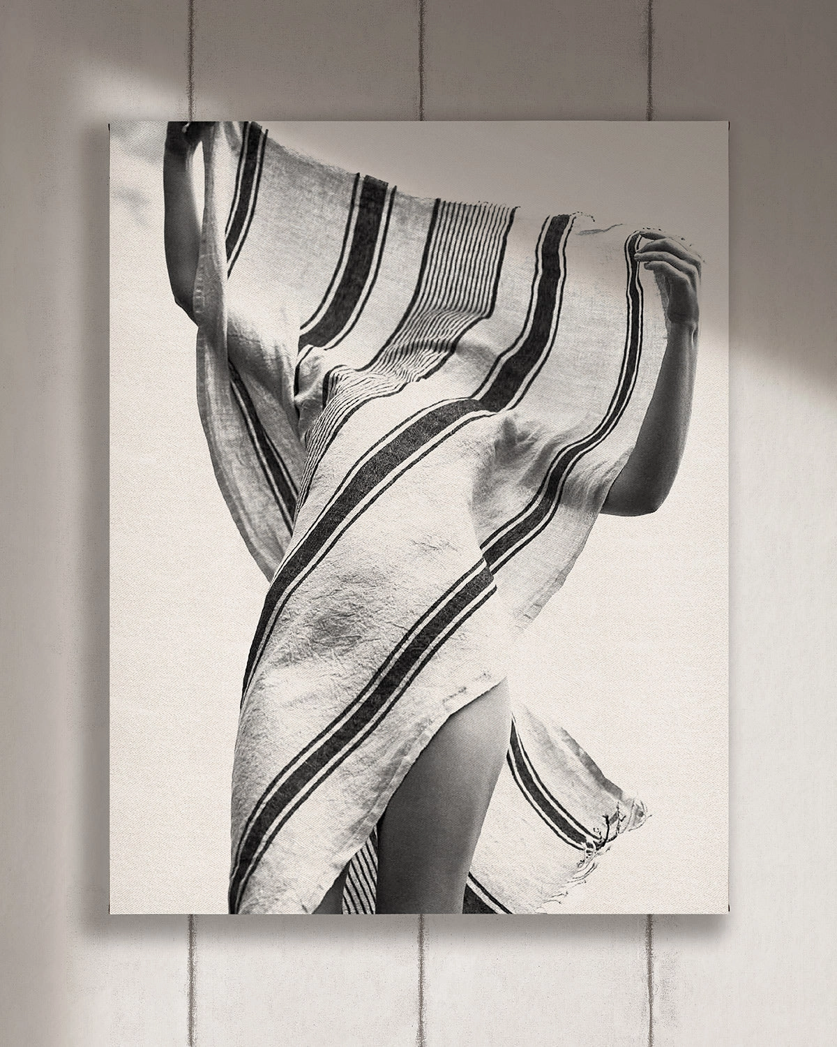 Cuadro Pareo vertical - 120x150 cm / Lona tensada con bastidor + marco color mañío