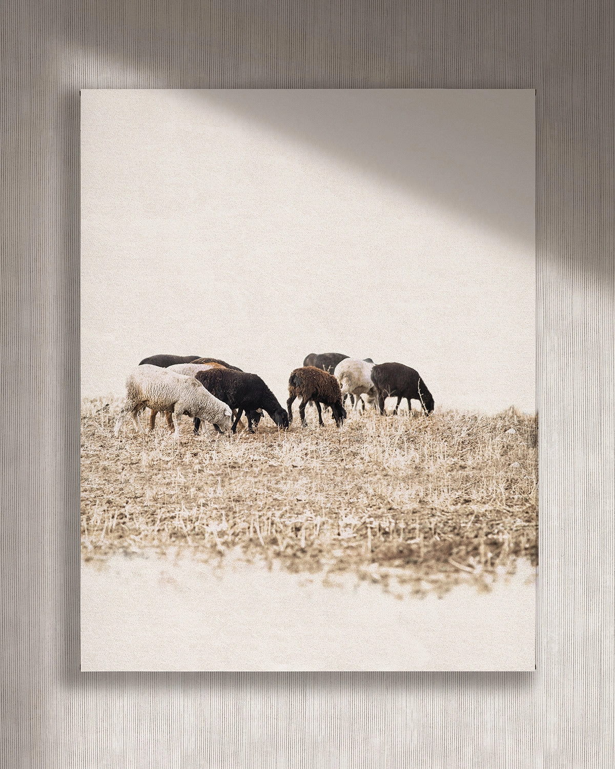 Cuadro Ovejas vertical - 90x110 cm / Lona tensada con bastidor