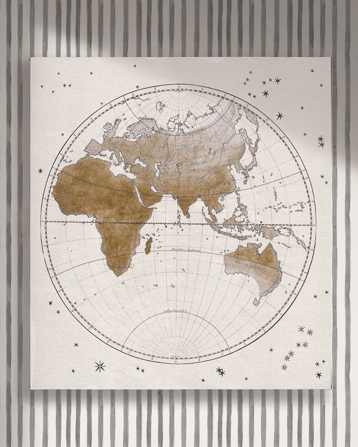 Cuadro Mapa Occidente vertical - 140x160 cm / Lona tensada con bastidor