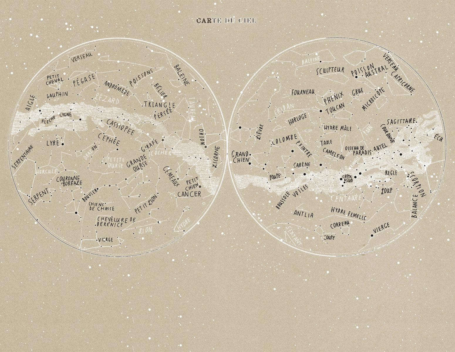 Carte du Ciel Beige