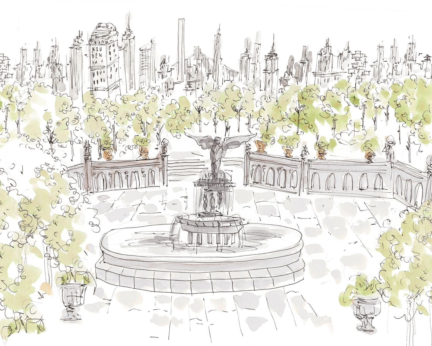 Papel mural Central Park Color (Manuel Santelices)