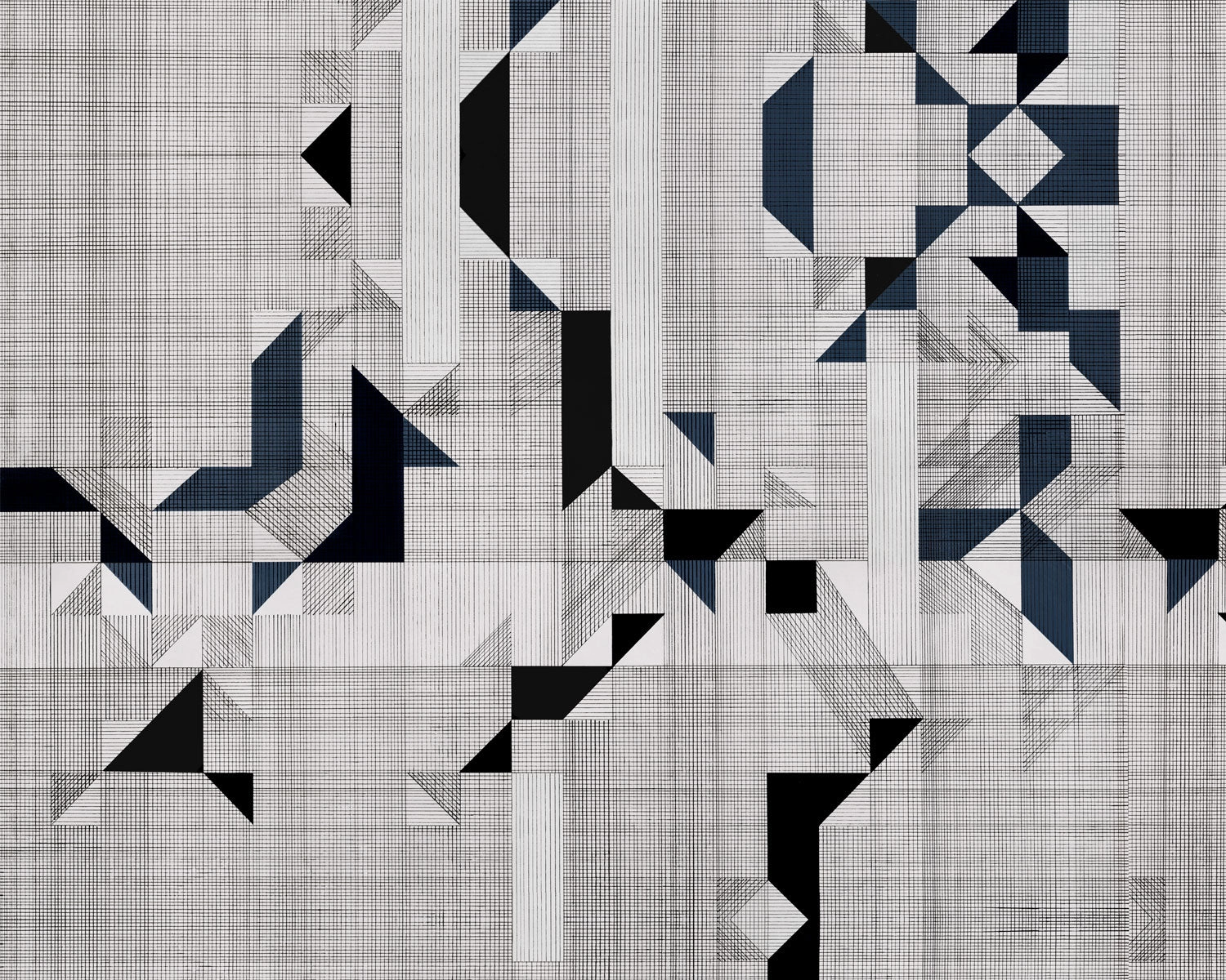 Papel mural Entrelíneas Azul (Tomasa Wormull)