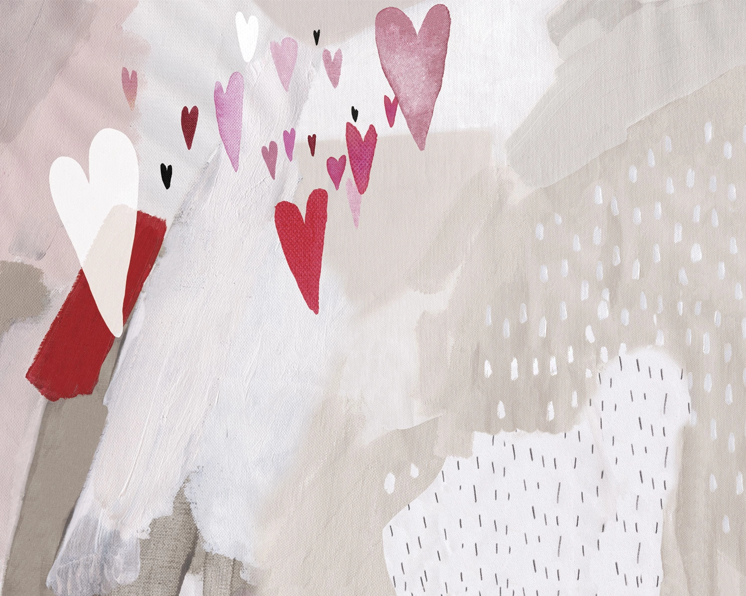Papel mural Corazones (Olivia Allamand)