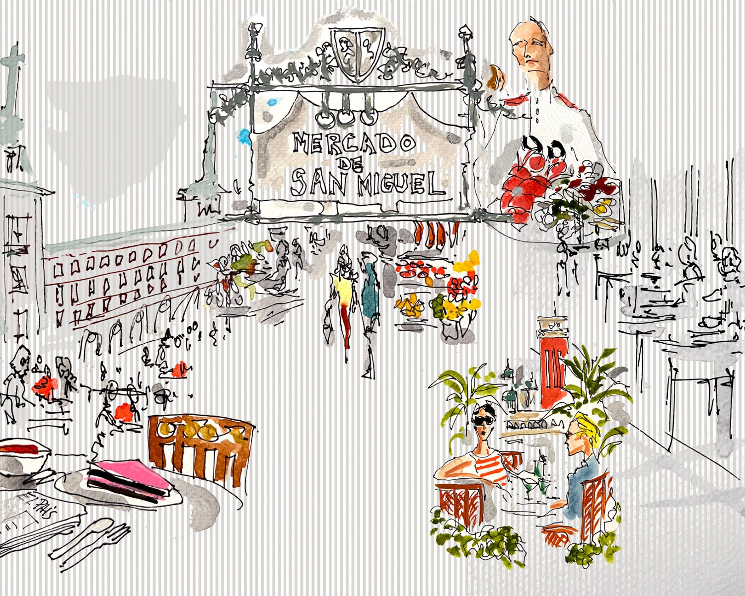 Papel mural Mercado San Miguel (Manuel Santelices)