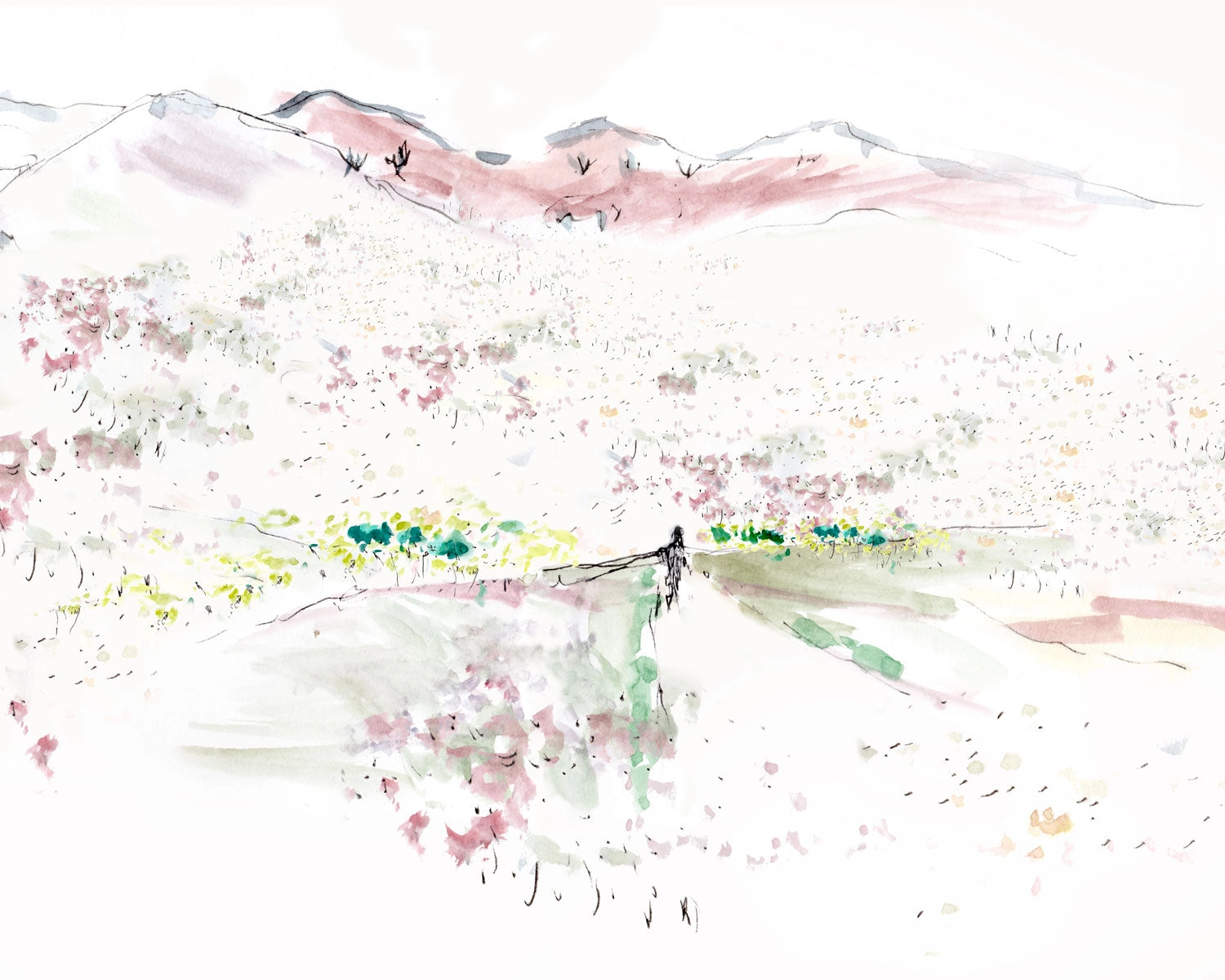 Papel mural Desierto Florido (Cazú Zegers)