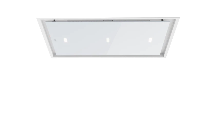 TEKA DHT 97670 ROS WH — Campana de Cielo 90 cm, Cristal Blanco, EcoPower, Control Remoto, 808 m³/h