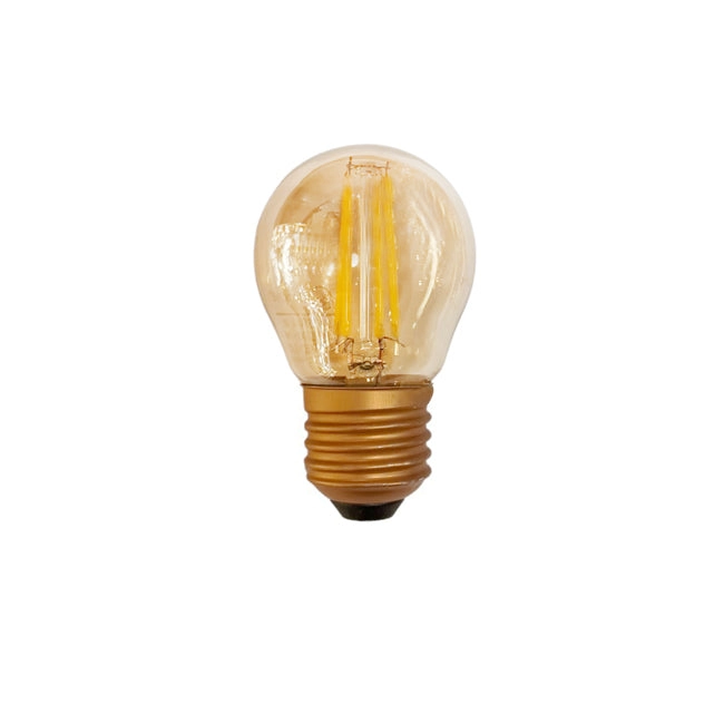Ampolleta filamento vintage ámbar miniglobo Ø4x7 cm LED E27