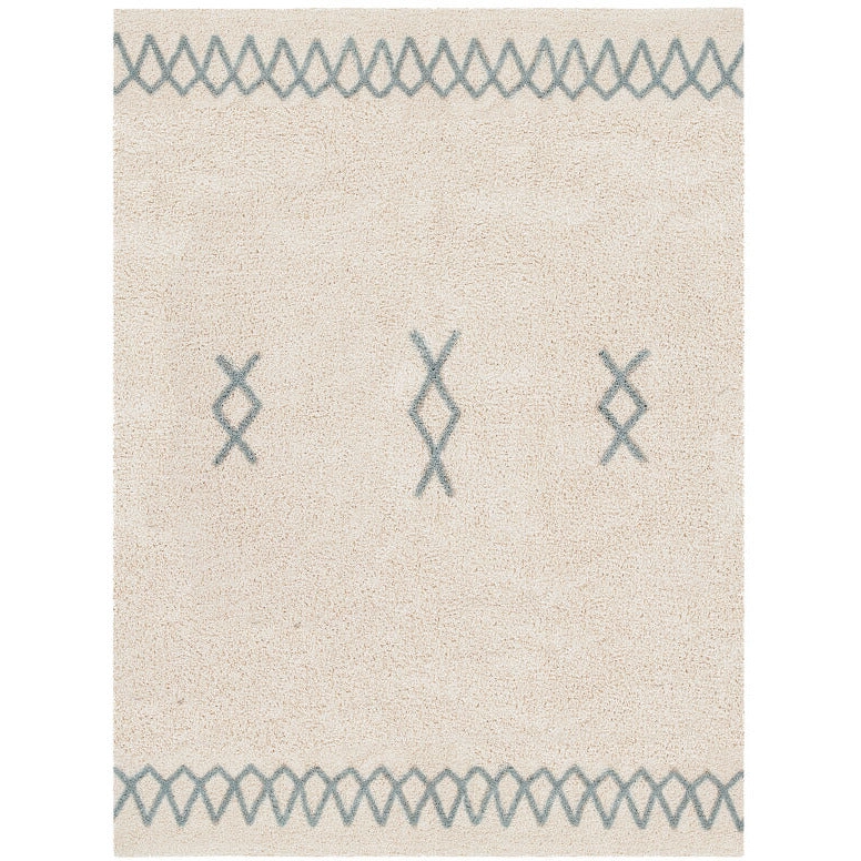 Alfombra lavable Atlas natural - Vintage Blue 120 x 160 cm