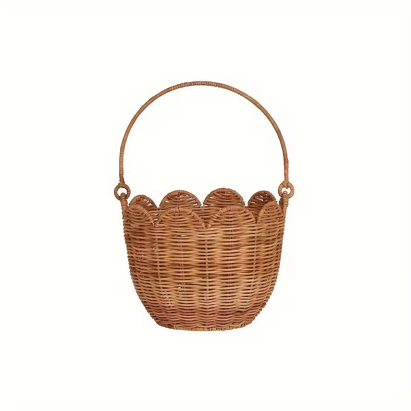 Canasto rattan tulip con asa