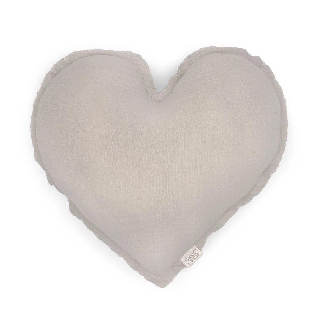 Cojín corazón - latte powder