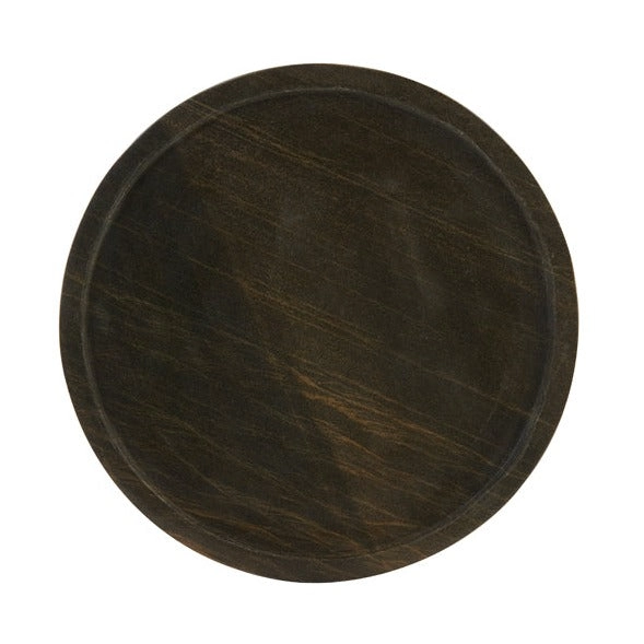 Plato decorativo mármol - Candy (Tres colores) - Café Oscuro ø25