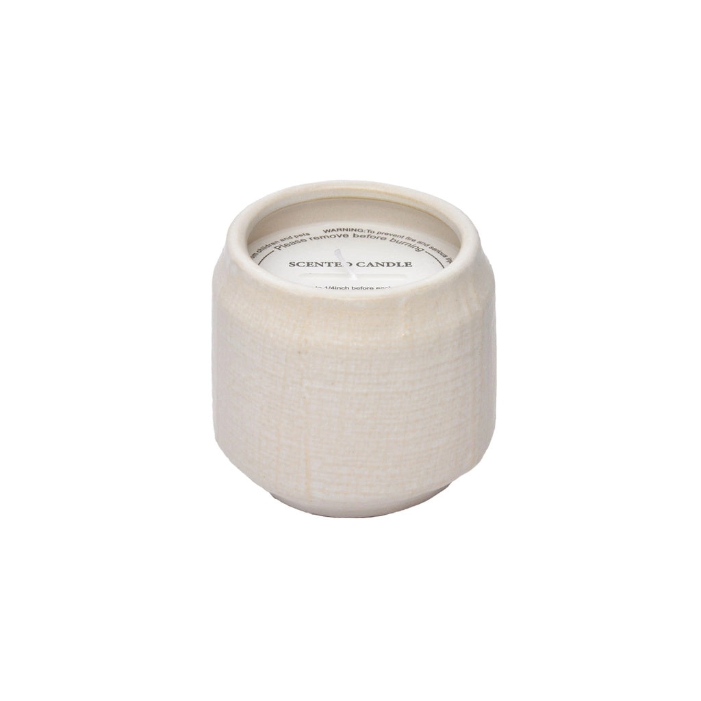Vela aromática textura - Blanco