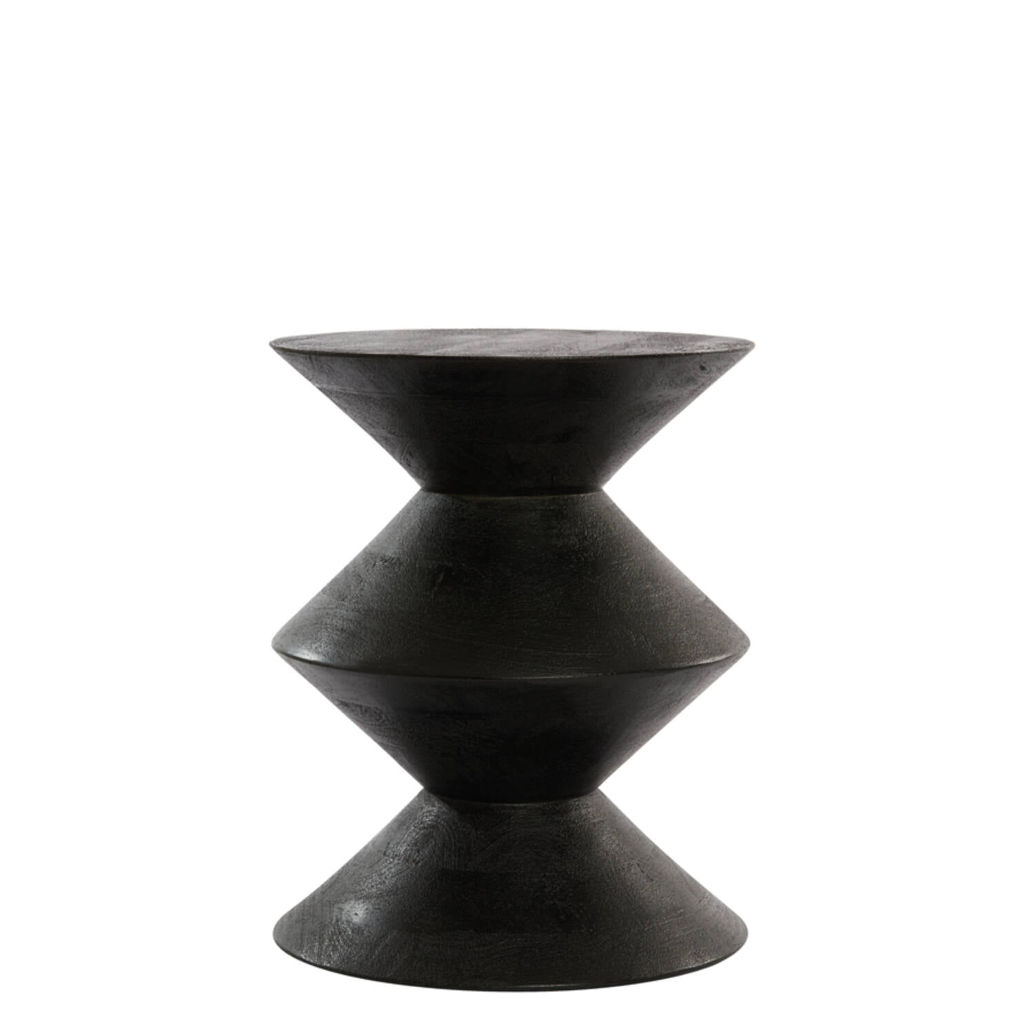 Mesa lateral Zig-Zag - Dark brown - 40x50 cm