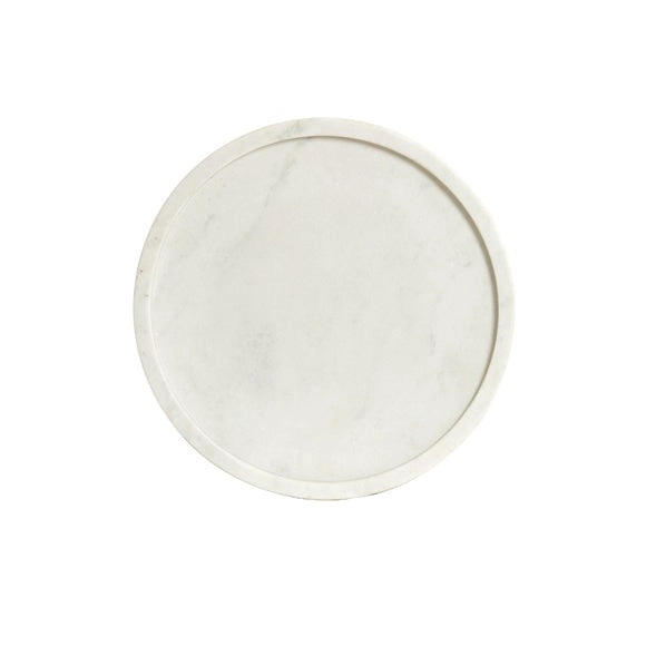 Plato decorativo mármol - Candy (Tres colores) - Blanco ø25