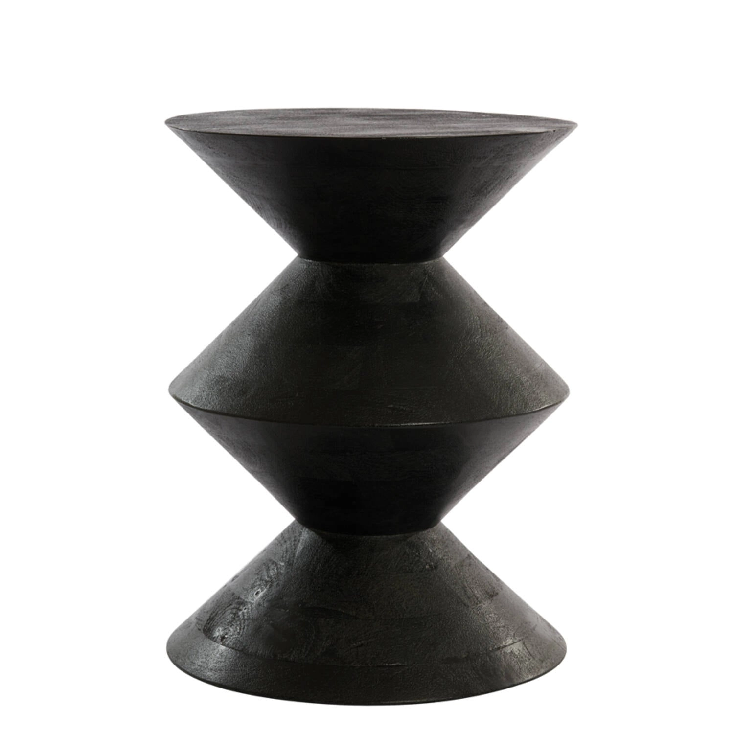 Mesa lateral Zig-Zag - Dark brown - 45x60 cm