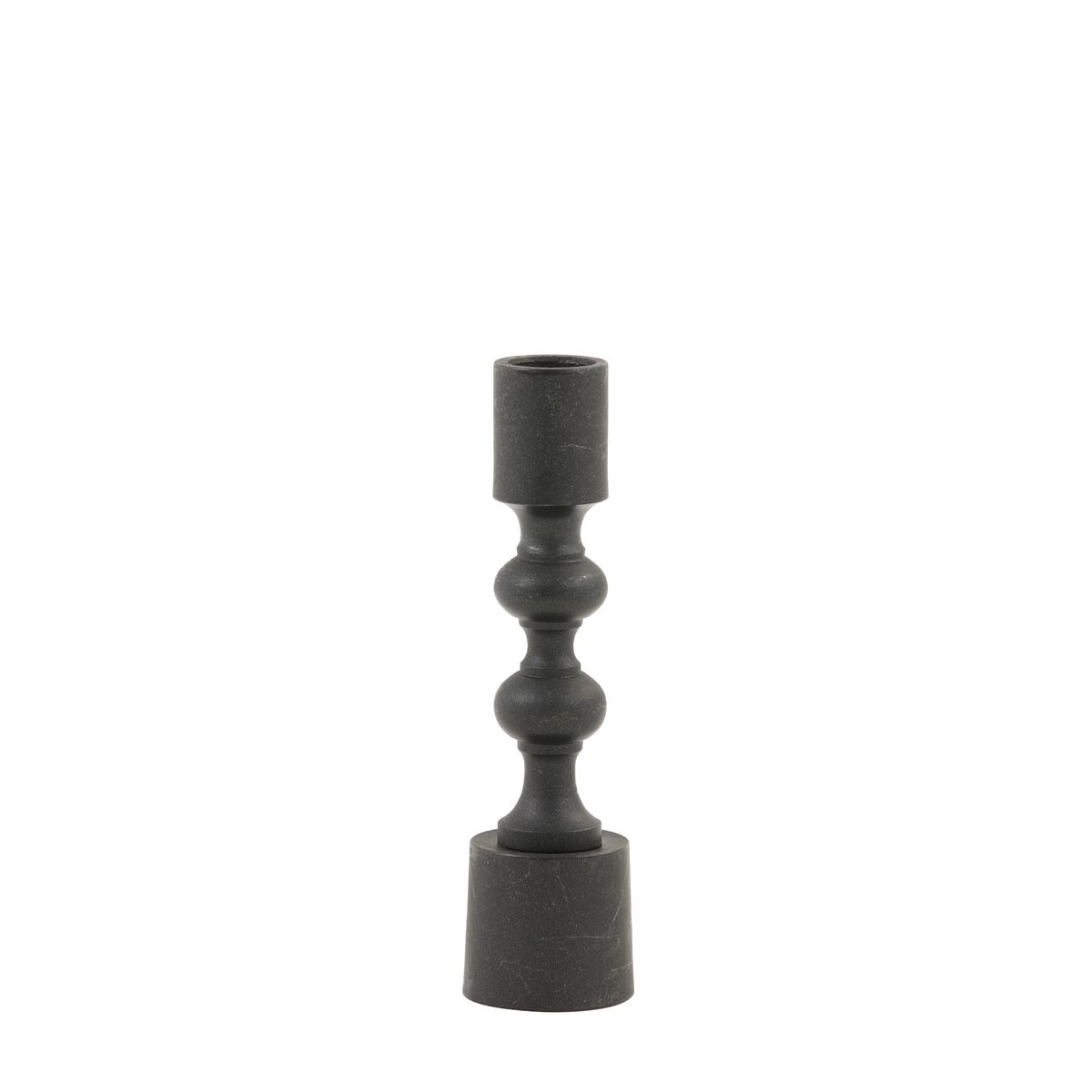 Candelabros madera Babs - Negro mate - Ø4.5x16 cm