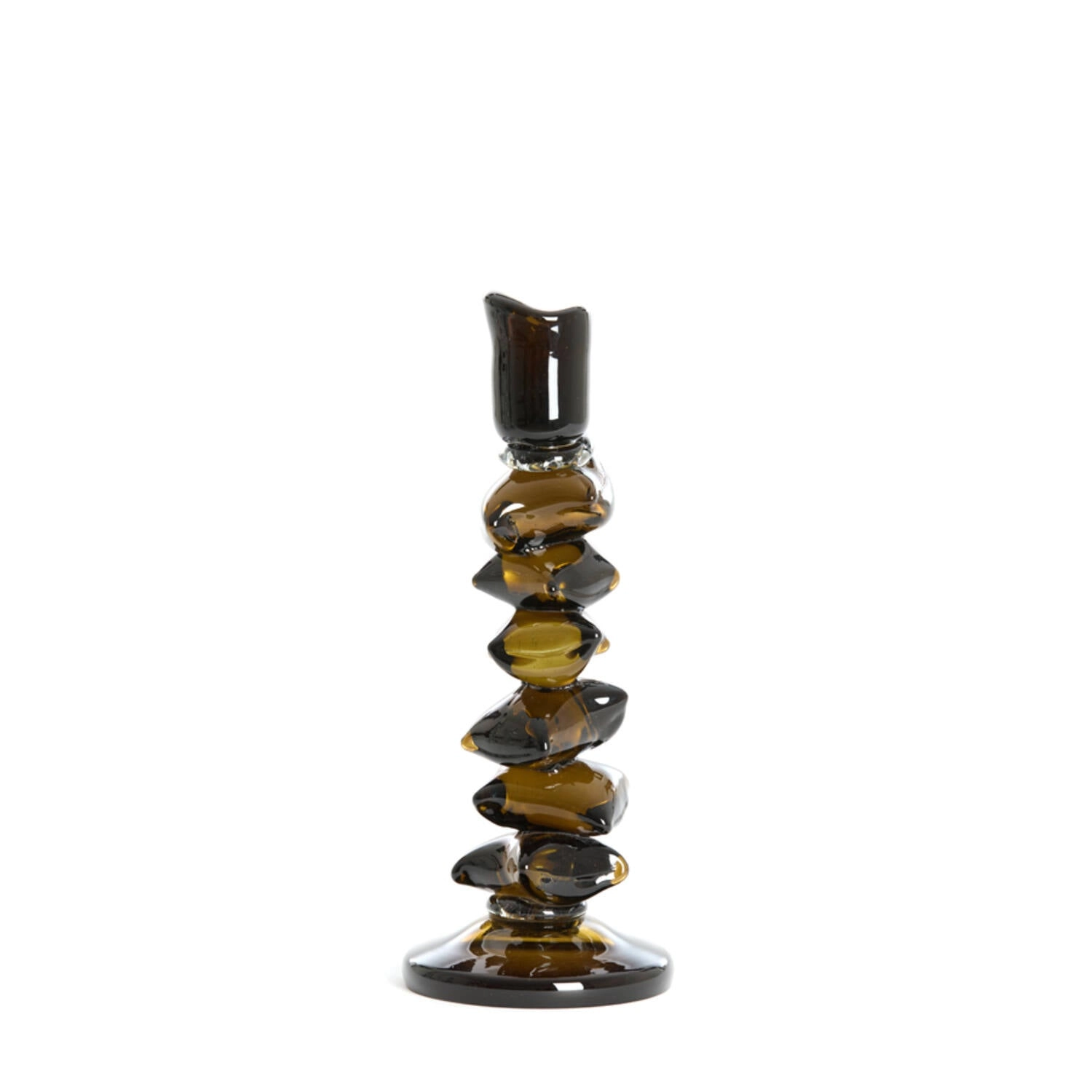 Candelabros Glass olive oil - Ø11x28.5 cm