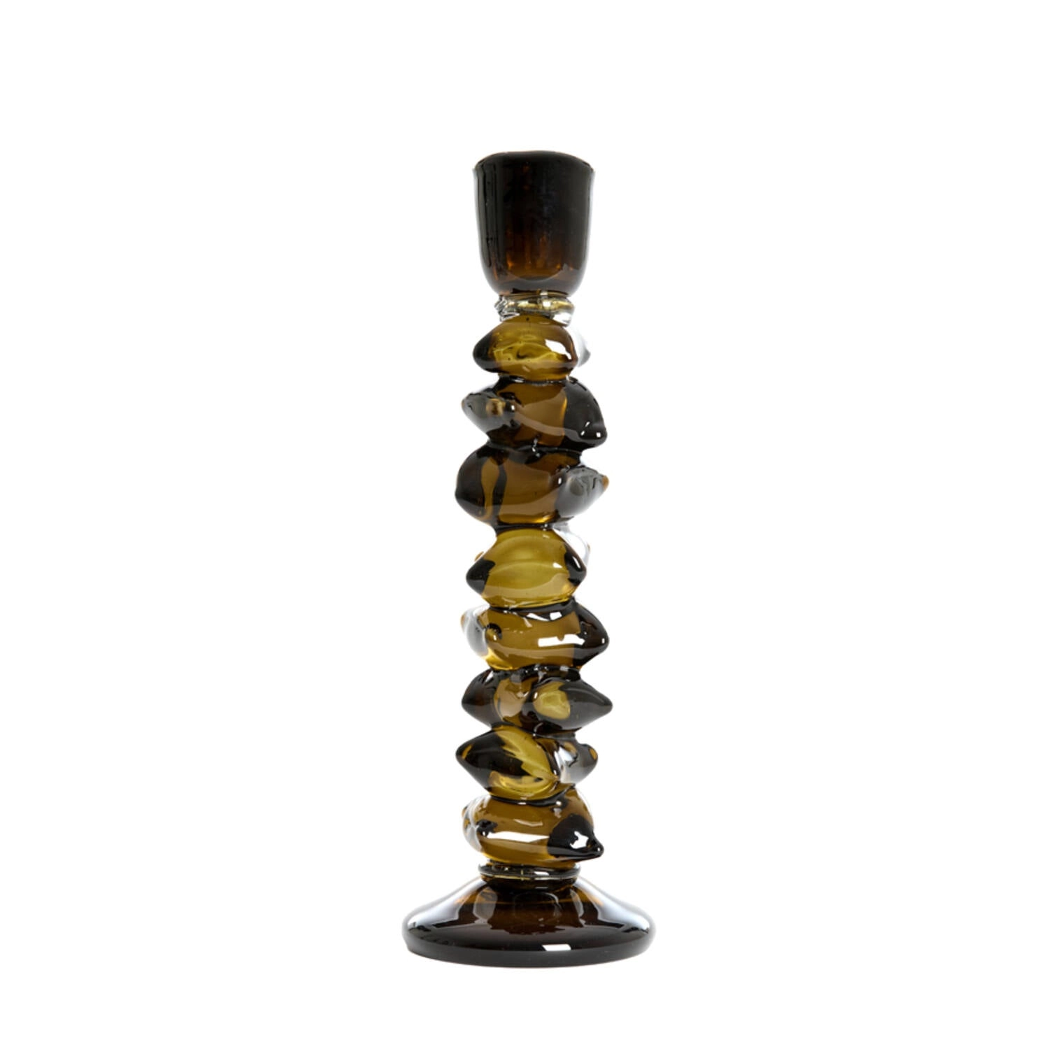 Candelabros Glass olive oil - Ø11x34 cm