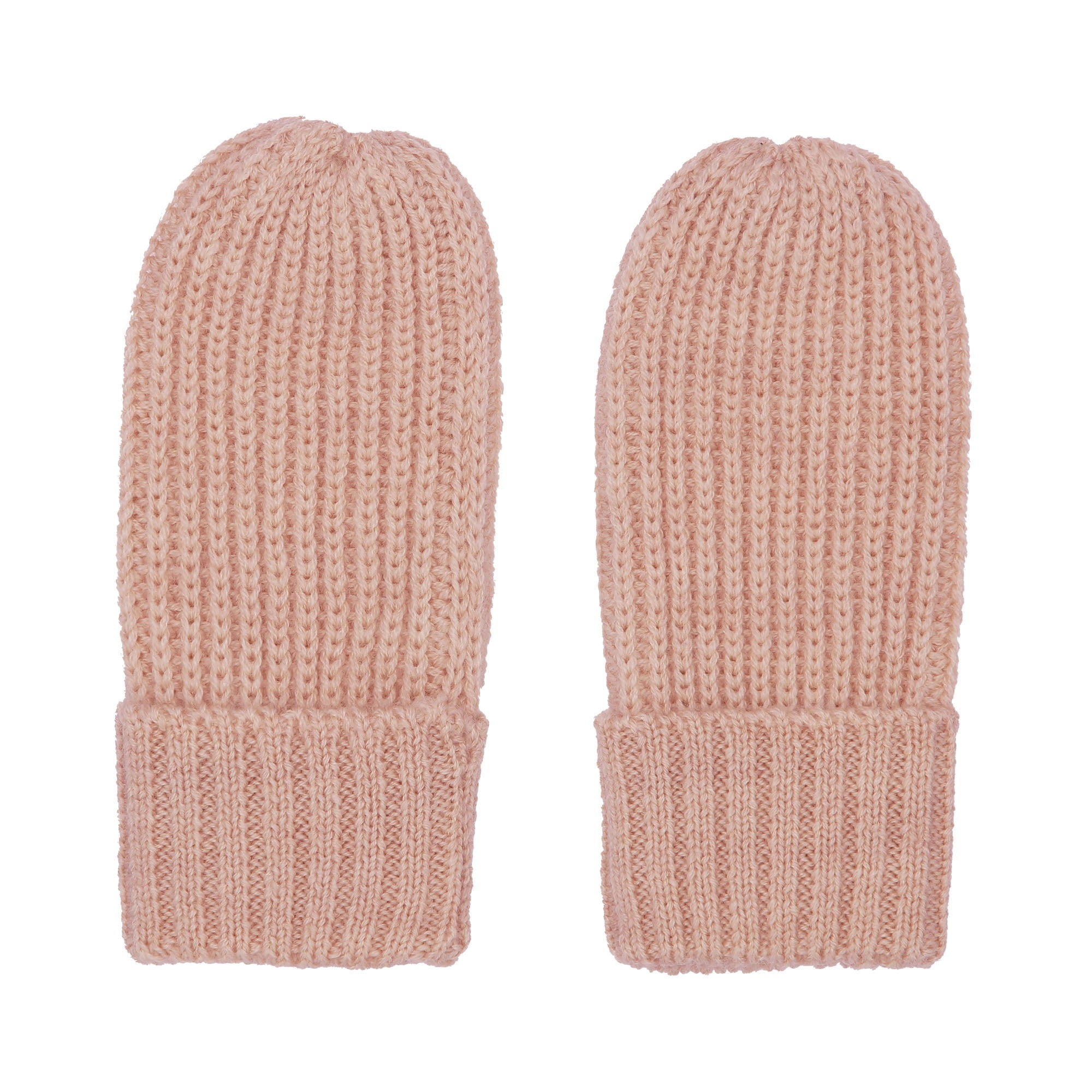 Mitones de lana merino Vitum - Pale Rose - 6-9 m
