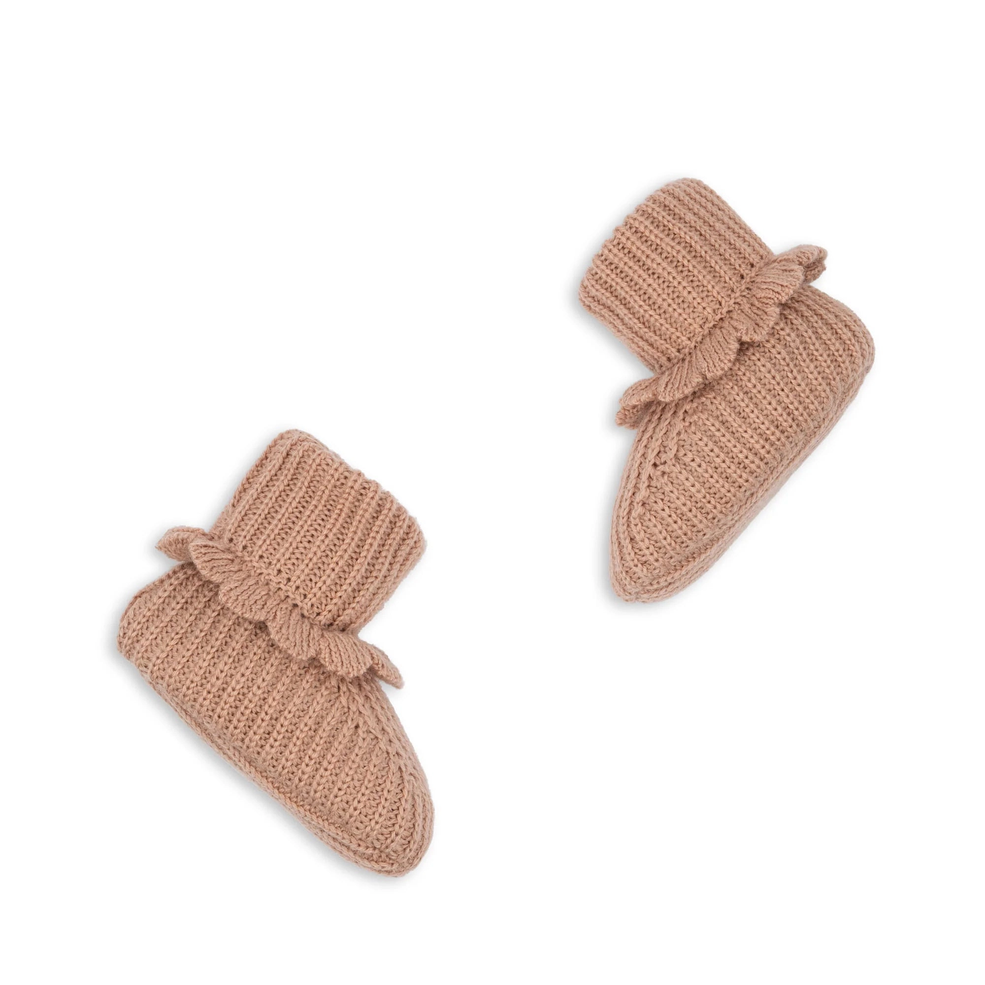 Botas de lana merino Vitum - Pale Rose - 6 a 9 m