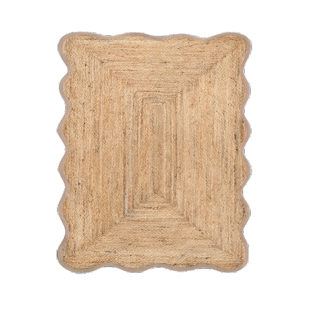 Alfombra yute scalloped - 120x180 cm