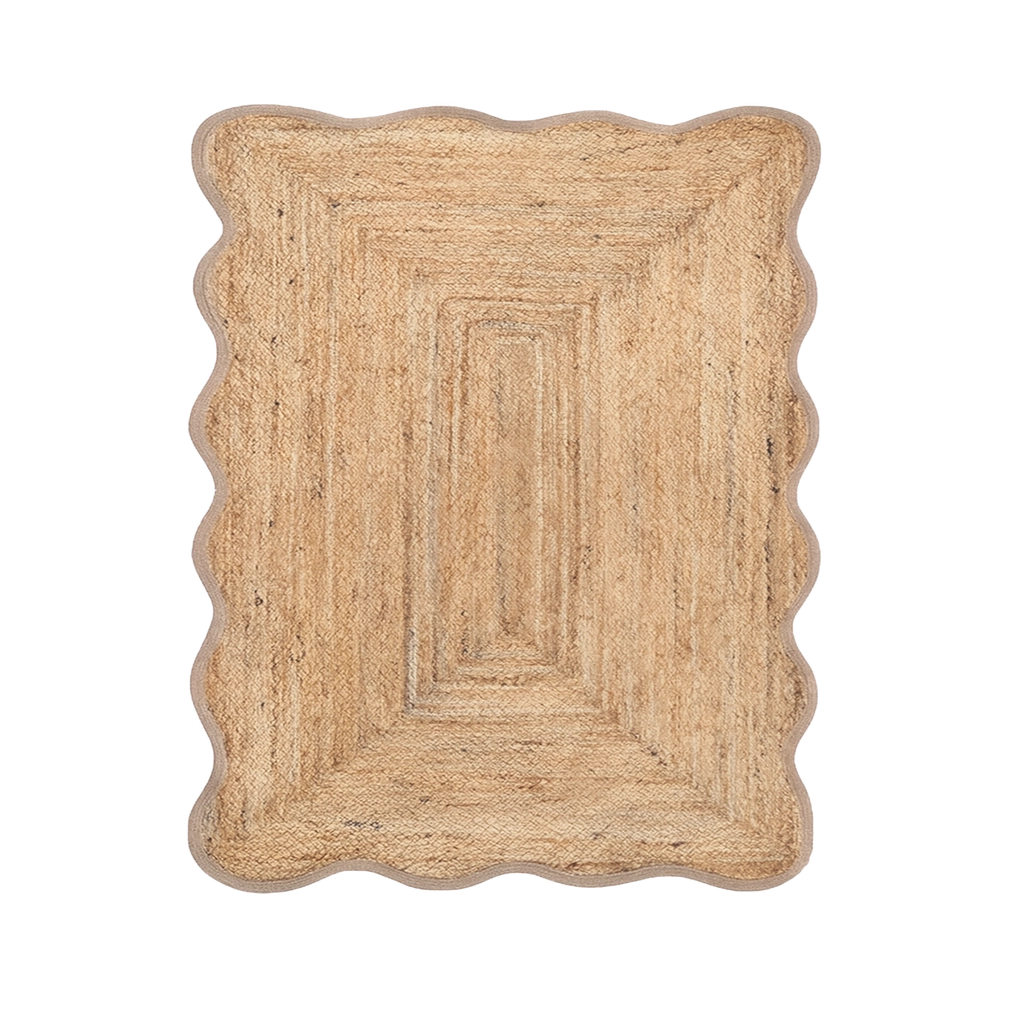 Alfombra yute scalloped - 120x180 cm