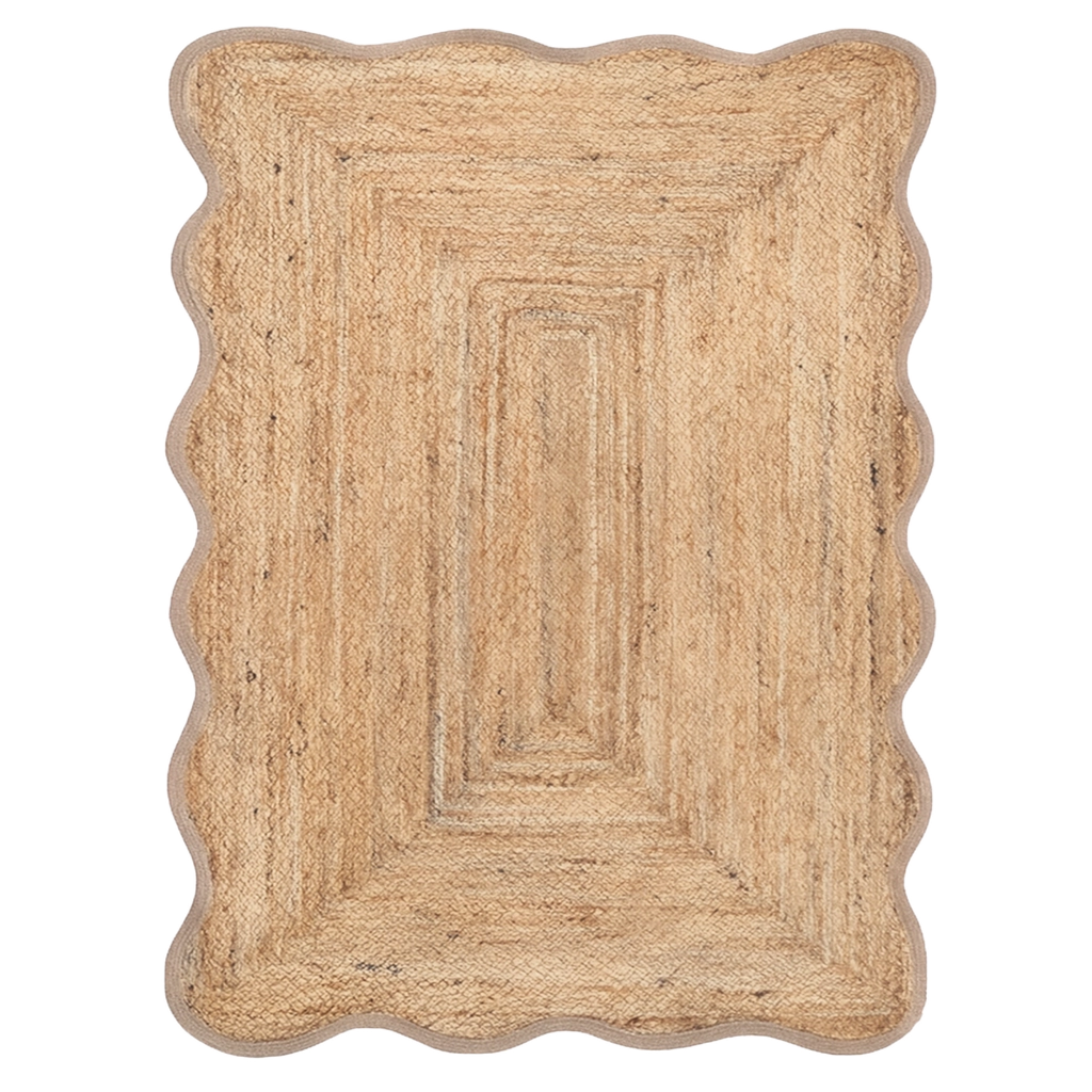 Alfombra yute scalloped - 200x300 cm