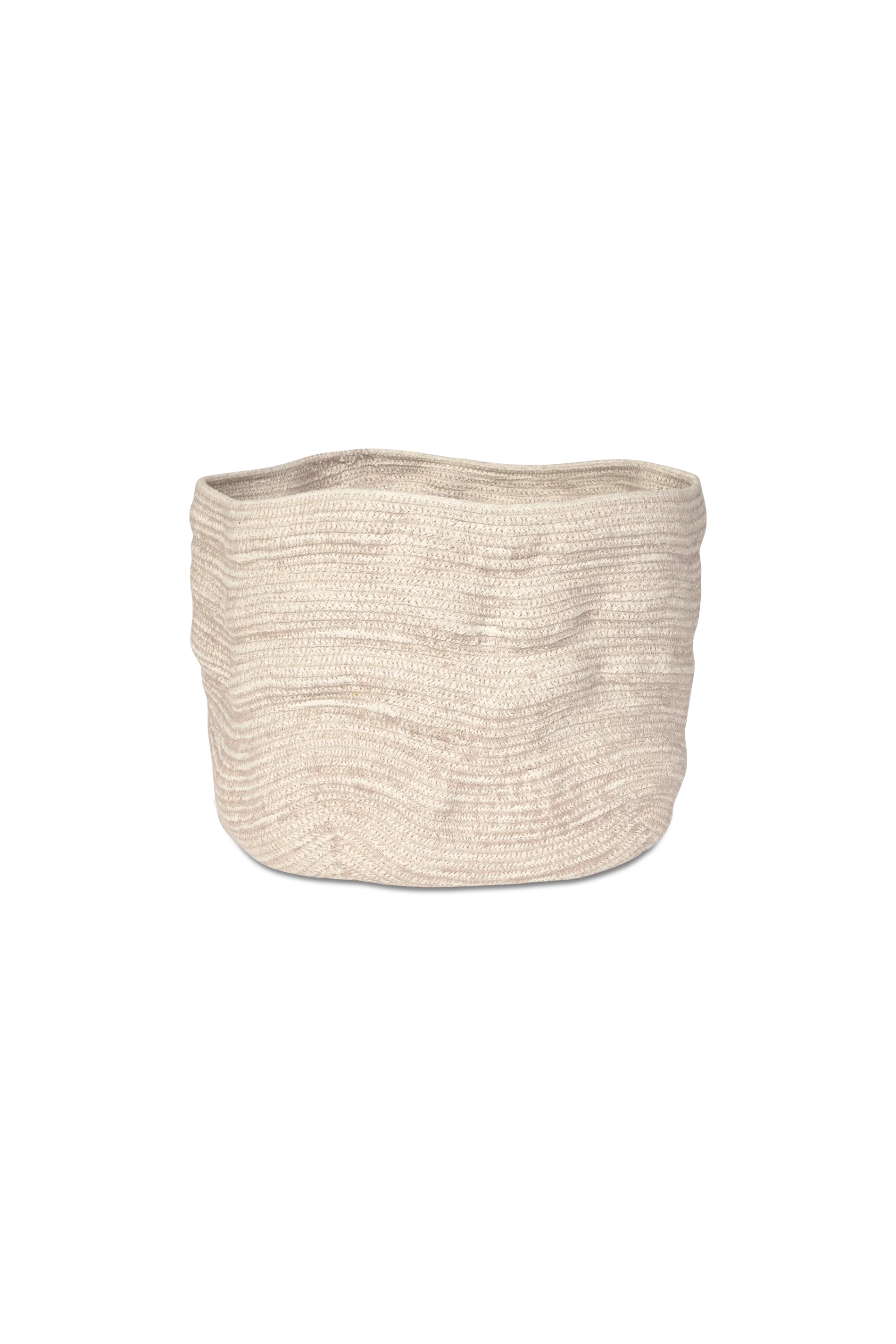 Cesta stonewashed - Natural - Ø30x25 cm