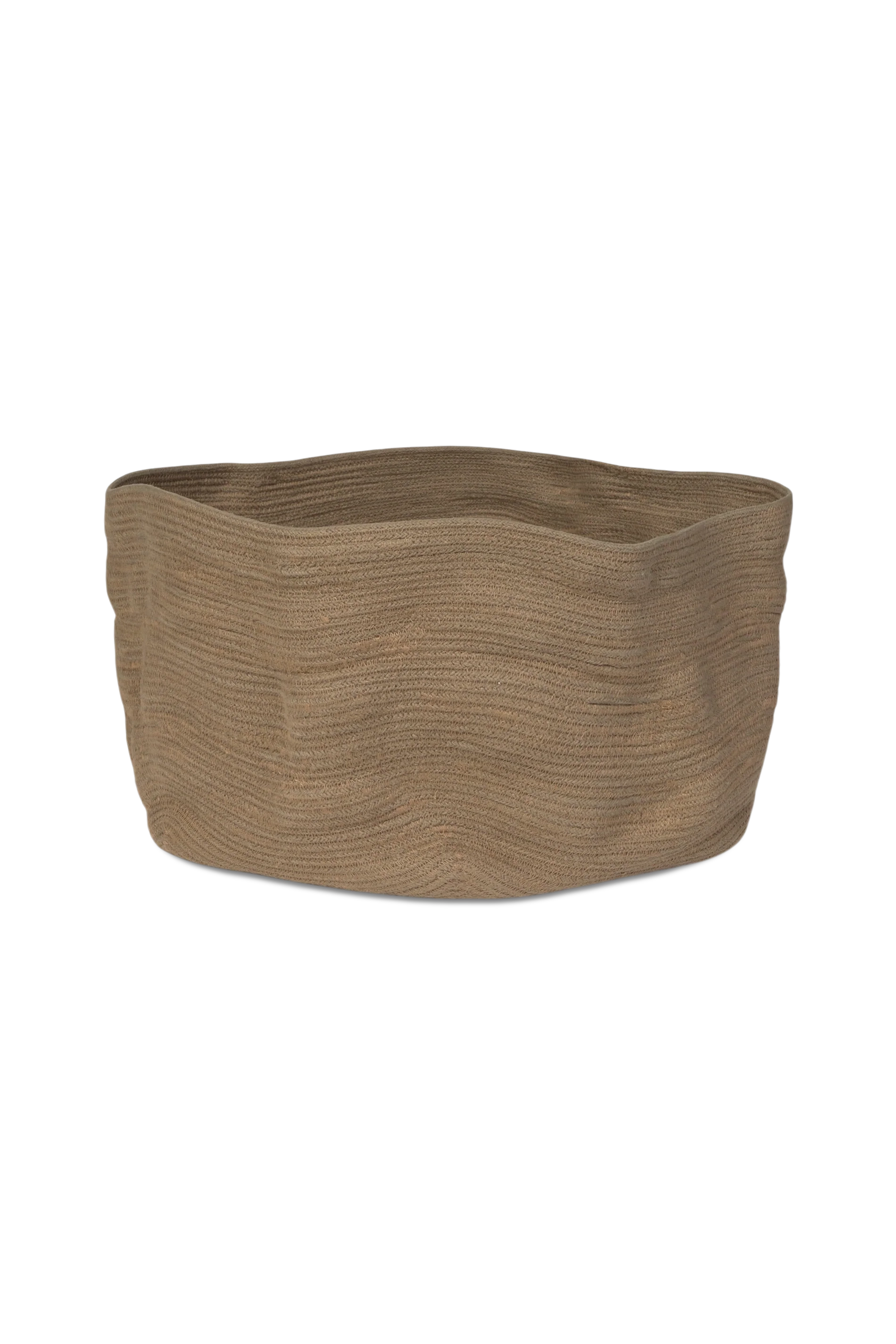 Cesta stonewashed - Soil brown - Ø45x25 cm