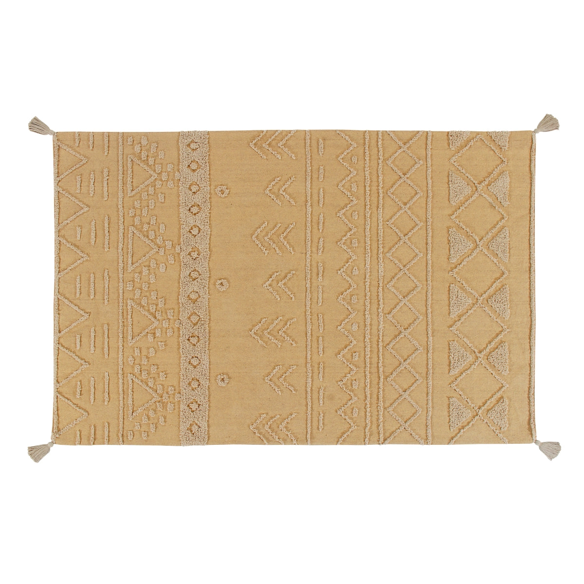 Alfombra rectangular Tribu Honey lavable