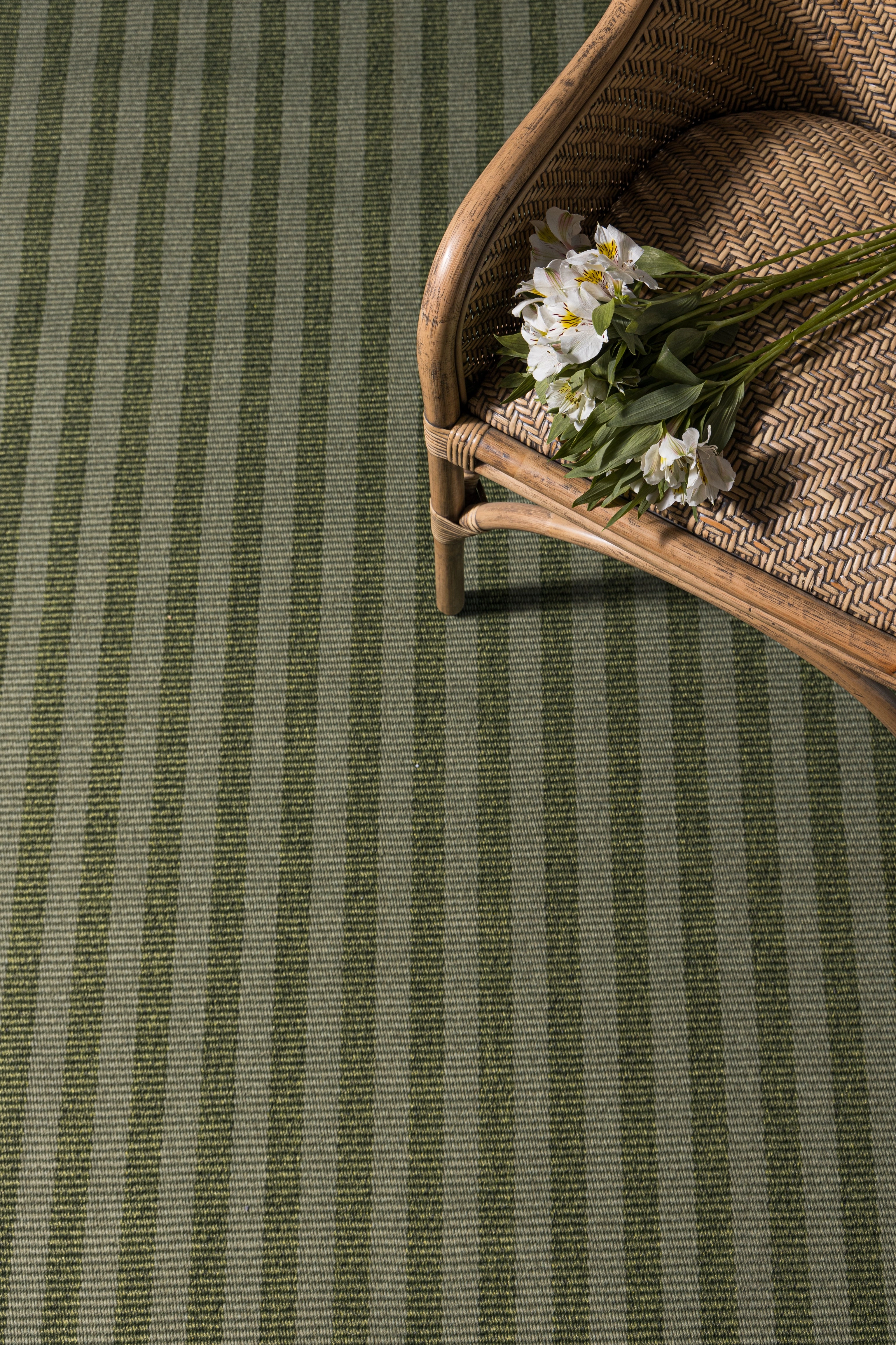 ALFOMBRA LAVABLE LÍNEAS OLIVA DT 3486 - 250 CM X 350 CM