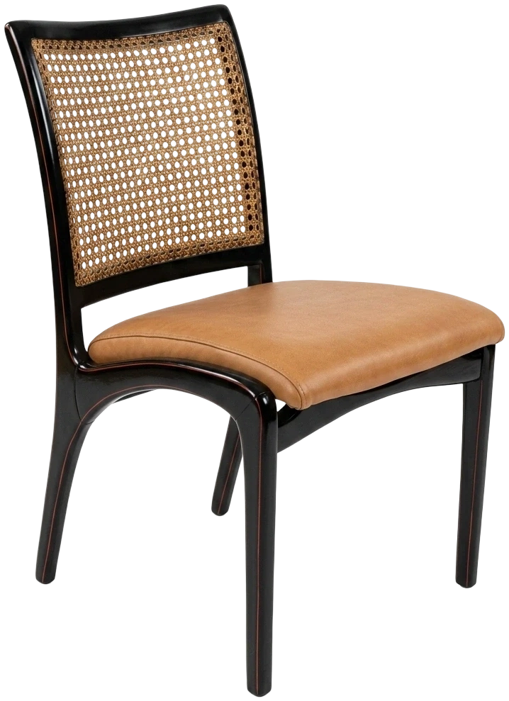 Silla Sao Paulo Canne Tapiz cuero