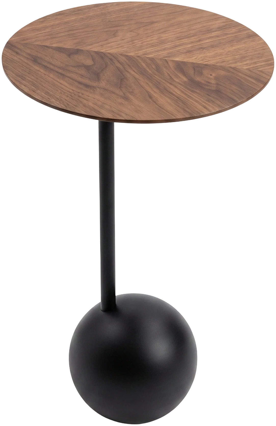 Mesa leaf Alta nogal - base y fierro negro