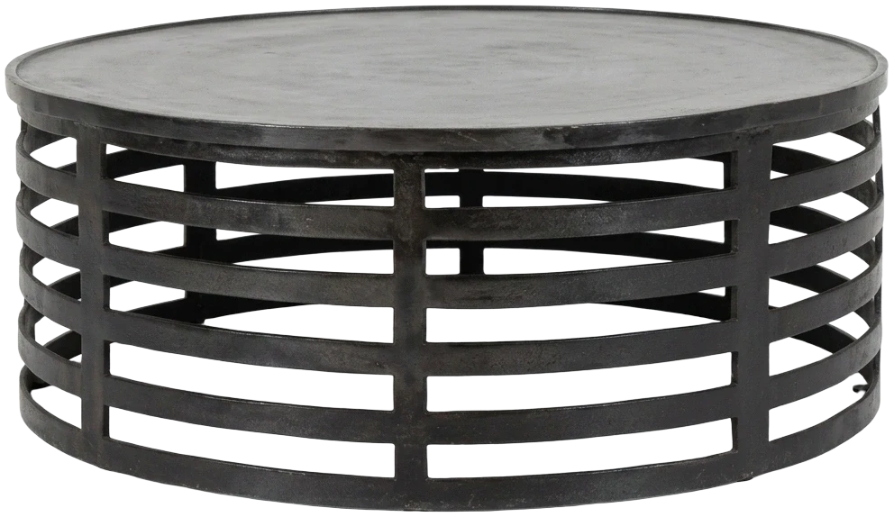 MESA CENTRO NEGRA AROS 90 CM