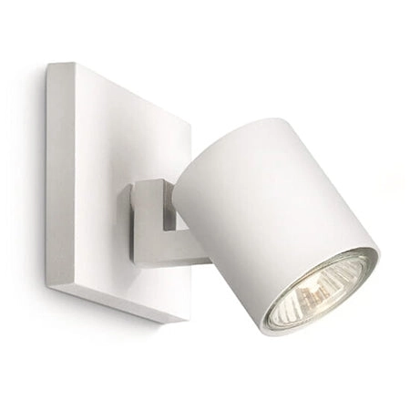 Foco sobrepuesto muro o techo aluminio blanco GU10 50W - PHFO0027