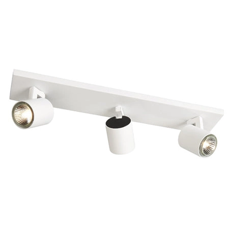 Foco aluminio blanco 3 luces 47,7 cm GU10 - PHRE0011