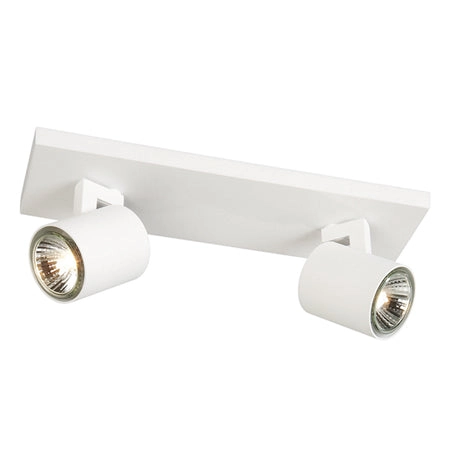 Foco aluminio blanco 2 luces 30,5 cm GU10 - PHRE0010
