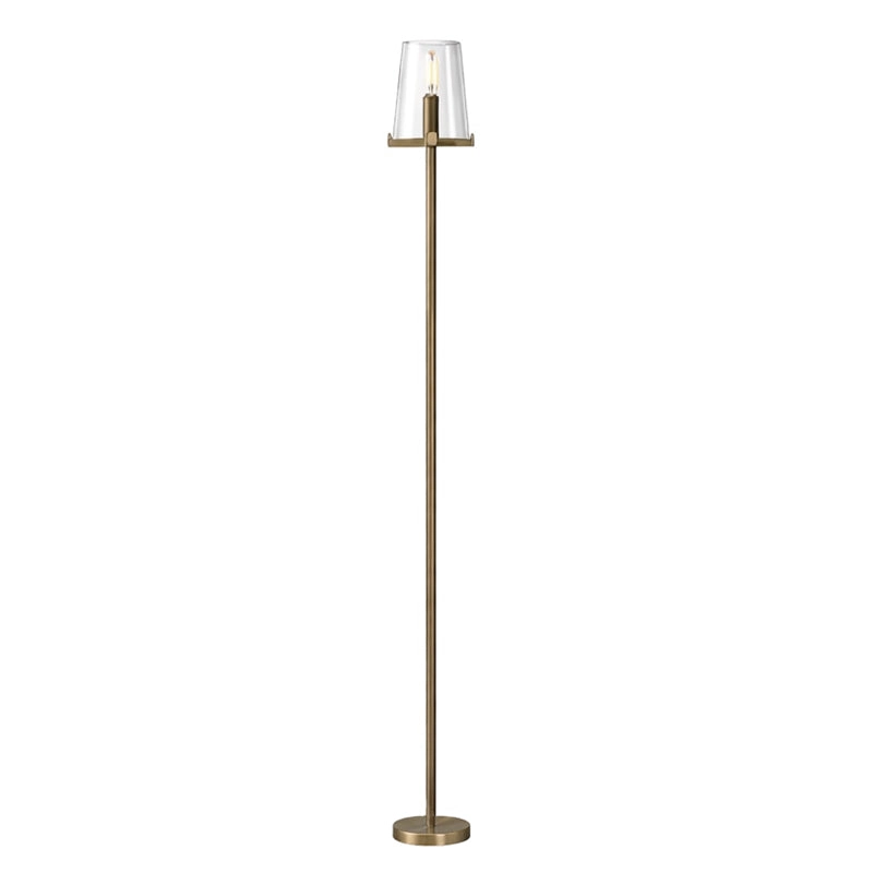 Lámpara de pie metal bronce envejecido vidrio transparente Ø15x1,35 cm E14 - LGLP0033