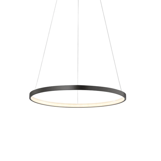 Lámpara colgante aluminio negro aro Ø 60 cm LED 38W - OYLC0001